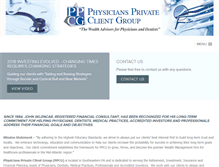 Tablet Screenshot of physicianswealthadvisor.com